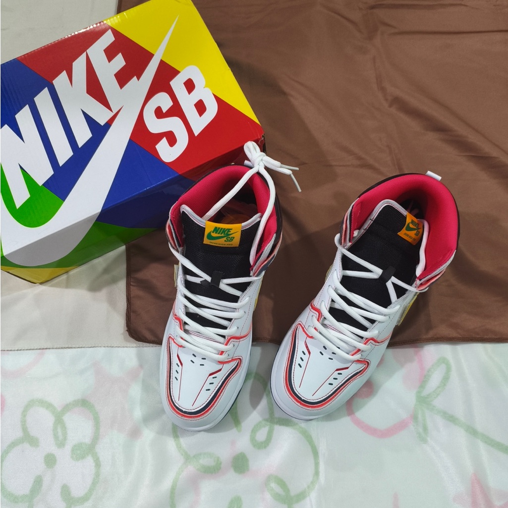 Nike Sb White Pink Black High-Top Sneakers